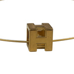 Hermes Cage d'H Gold Plated Pendant Necklace