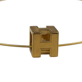 Hermes Cage d'H Gold Plated Pendant Necklace