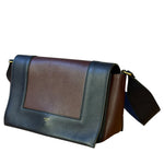 Celine Navy Blue/Burgundy Medium Frame Shoulder Bag
