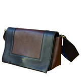 Celine Navy Blue/Burgundy Medium Frame Shoulder Bag