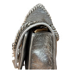 Balenciaga Silver Crush Small Souvenirs & Rhinestone Shoulder Bag