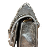 Balenciaga Silver Crush Small Souvenirs & Rhinestone Shoulder Bag