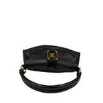 MCM Black Pebbled Leather Baugette