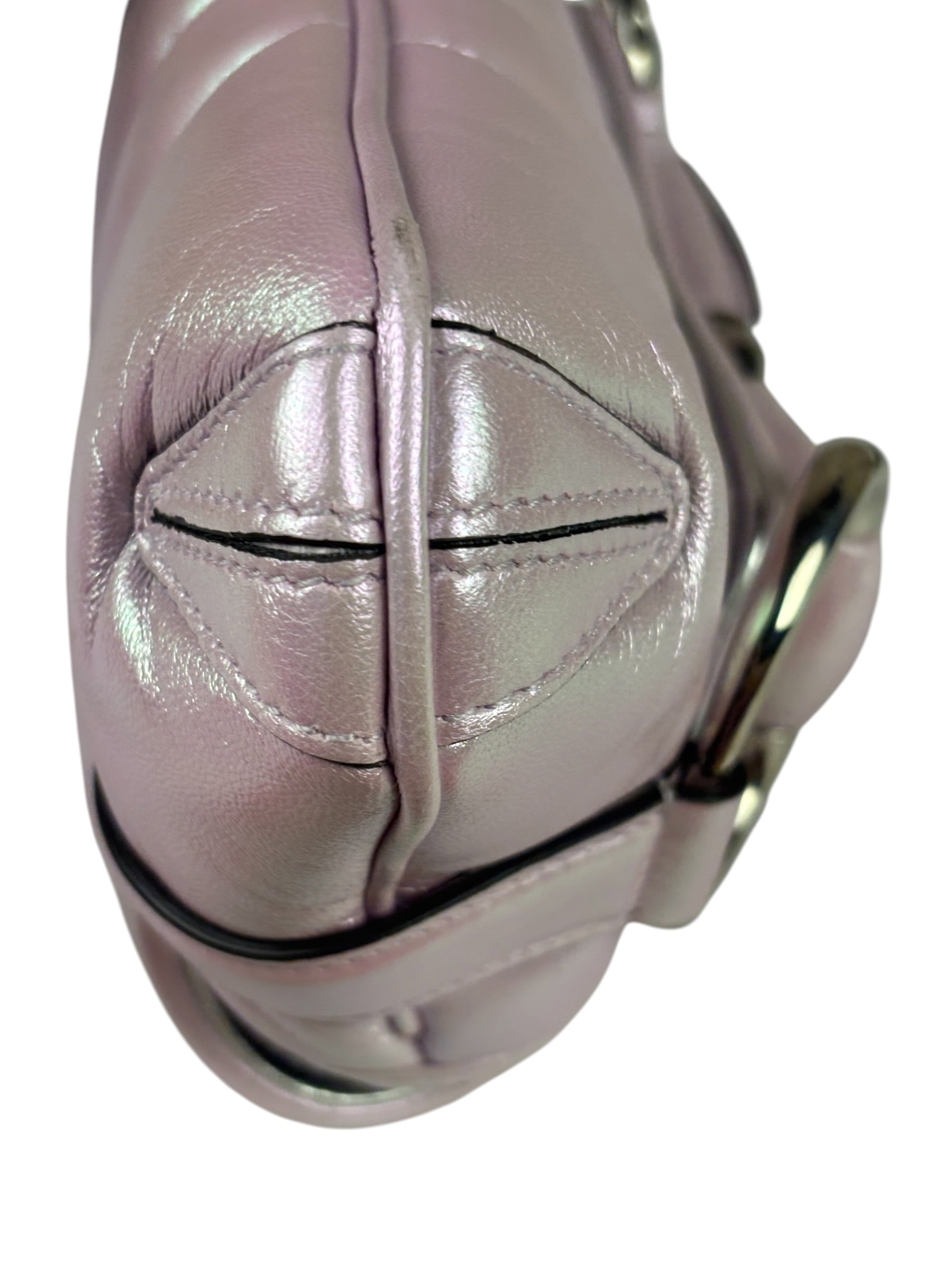 Gucci Escape Pink Leather Horsebit Shoulder Bag