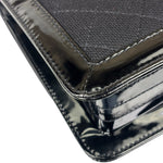 Chanel Black Patent Leather Trim/Cotton 2.55 Reissue Flap Bag 2000