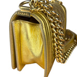 Chanel Gold Metallic CC Boy Bag 2014