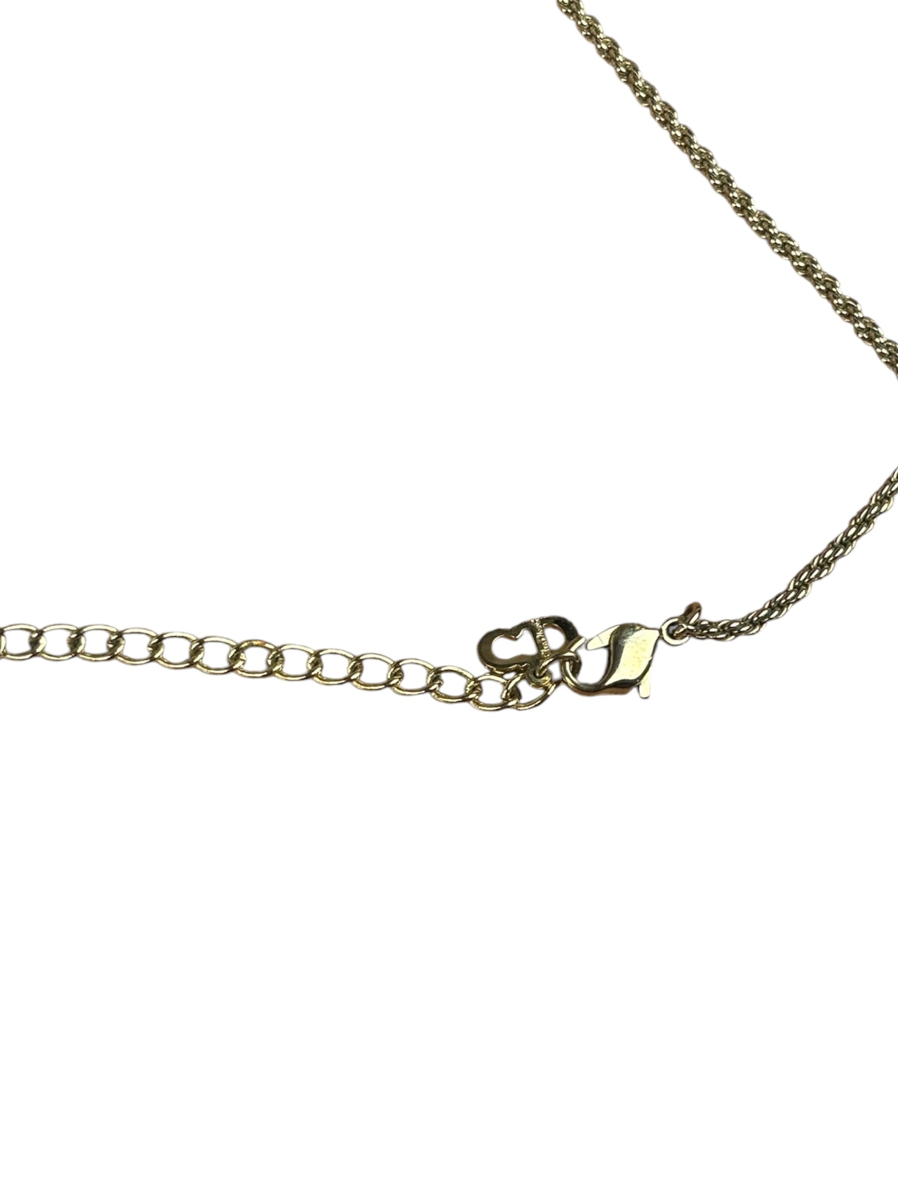 Christian Dior Vintage Gold Pearl Necklace