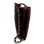 Chanel Black/Burgundy Chain Wallet Shoulder Bag 2010