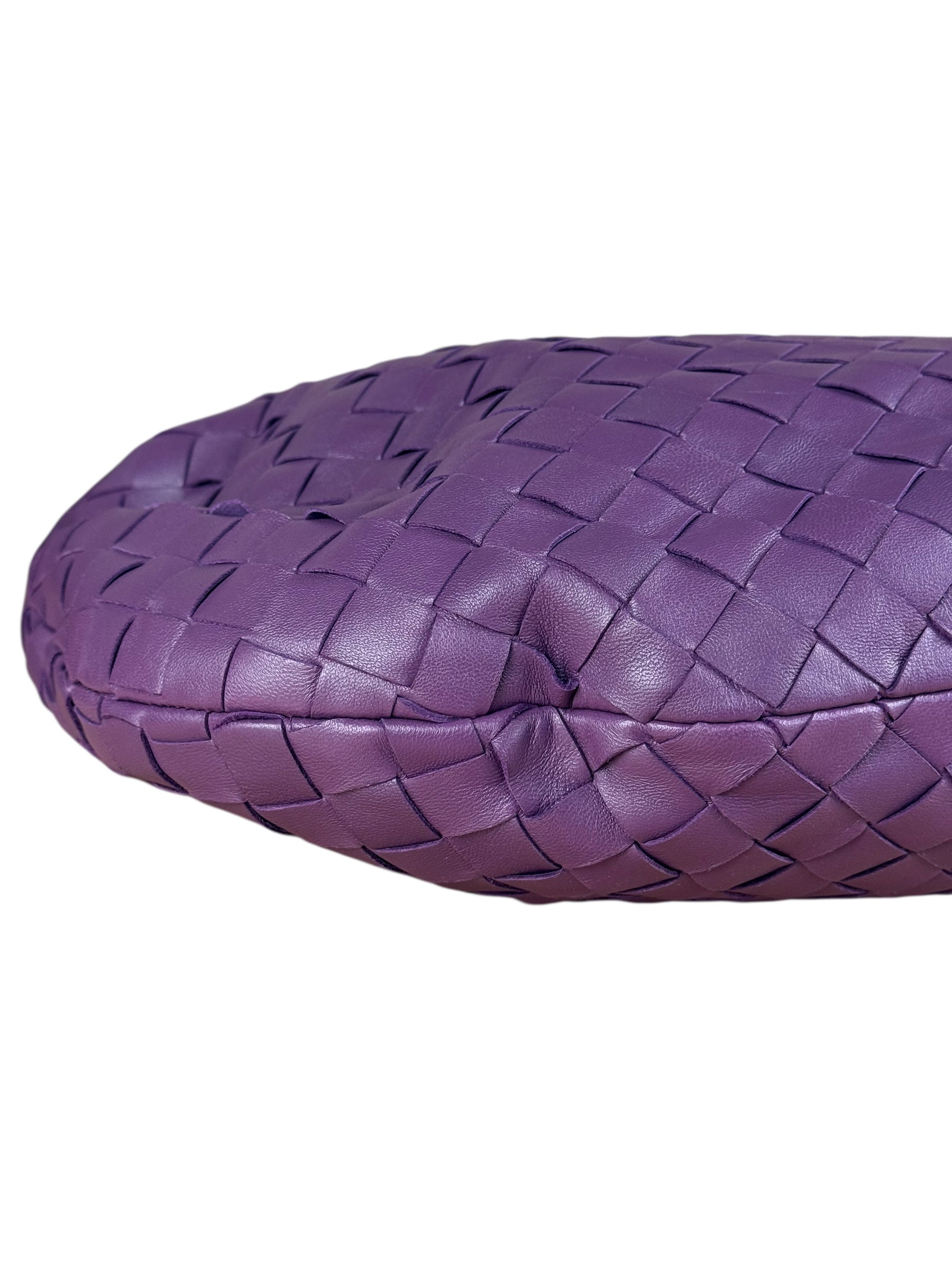 Bottega Veneta Purple Nappa Intrecciato Leather Jodie Hobo