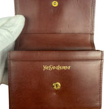 Yves Saint Laurent Red Leather Belle De Jour Flap Wallet