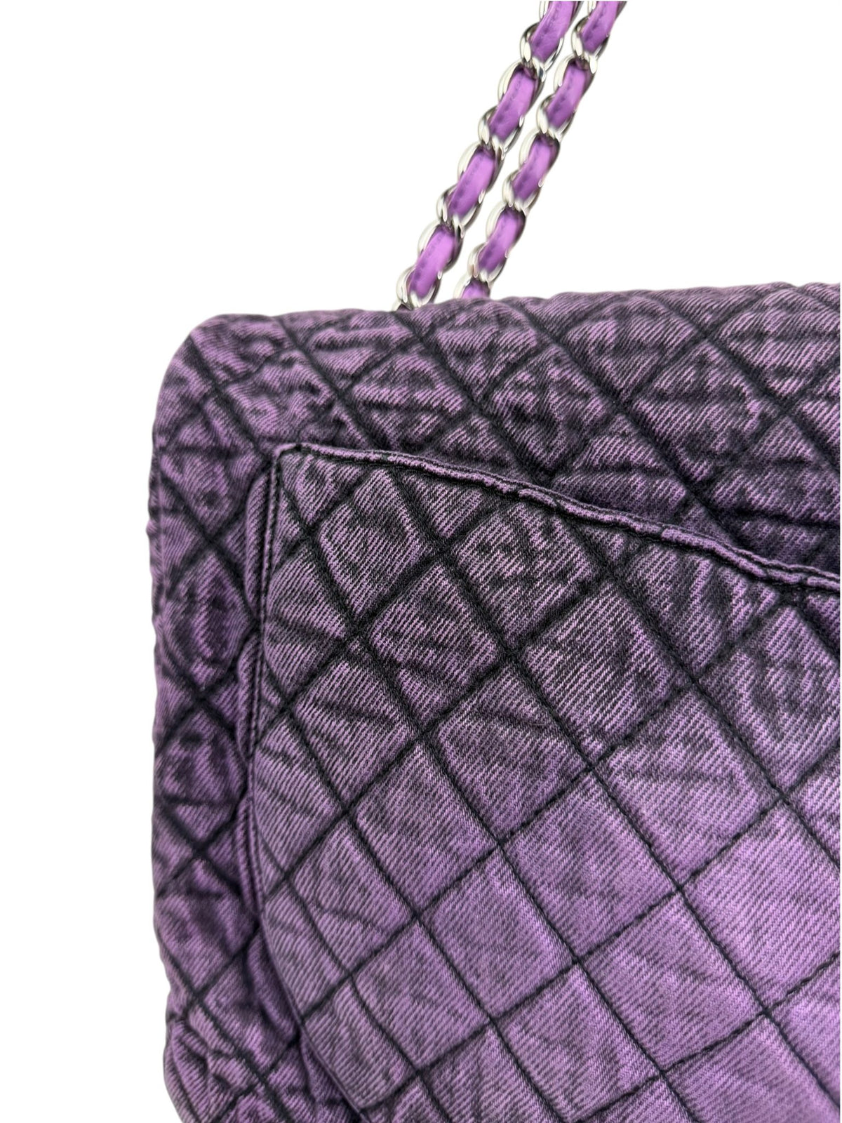 Chanel Purple Denimpressions XXL Flap Bag 2019