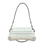Gucci White Quilted Metelasse Leather Horsebit Chain Shoulder Bag