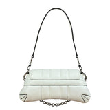 Gucci White Quilted Metelasse Leather Horsebit Chain Shoulder Bag