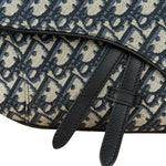 Christian Dior Navy Oblique Saddle Crossbody Bag