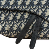 Christian Dior Navy Oblique Saddle Crossbody Bag
