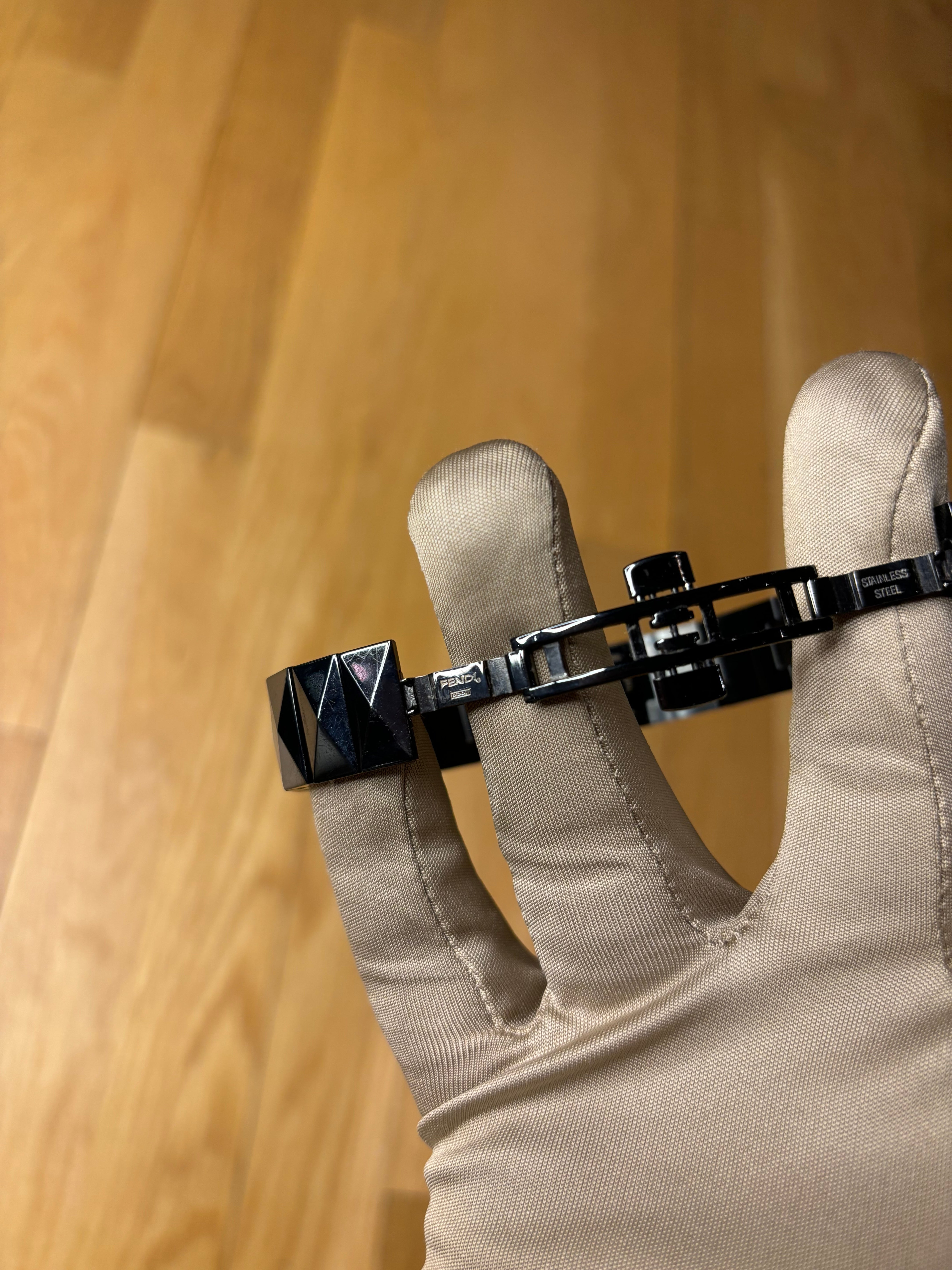 Fendi Black 4270L Ion Plated Geometric Watch