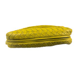 Bottega Veneta Olimpia Yellow Intrecciato Mini Chain Flap Crossbody