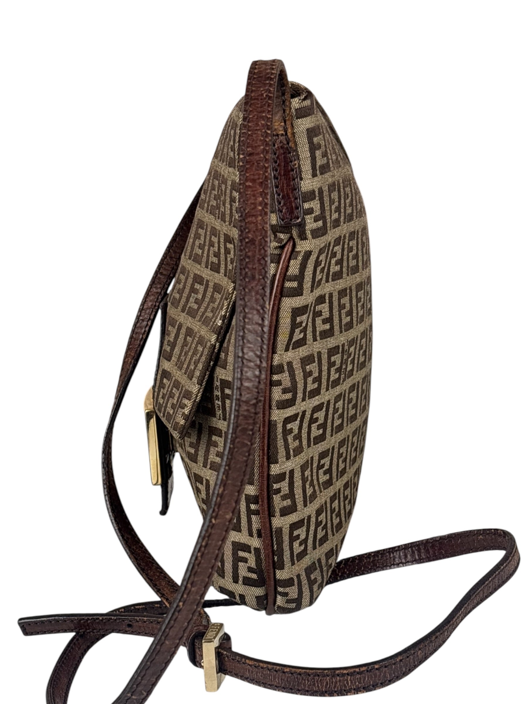Fendi Canvas Monogram Zucchino Shoulder bag