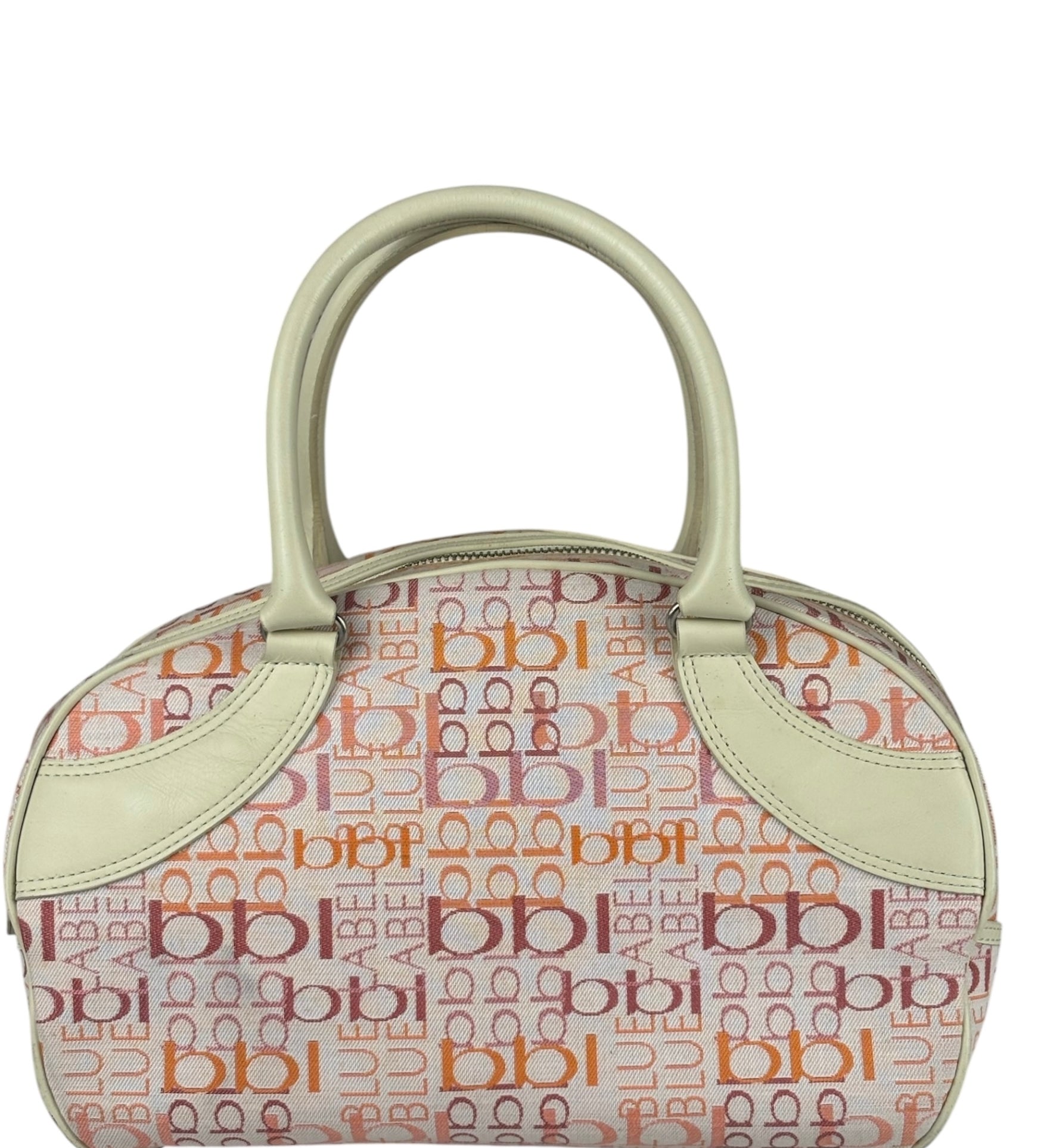 Burberry Blue Label Pink Multi Logo Bowler Bag