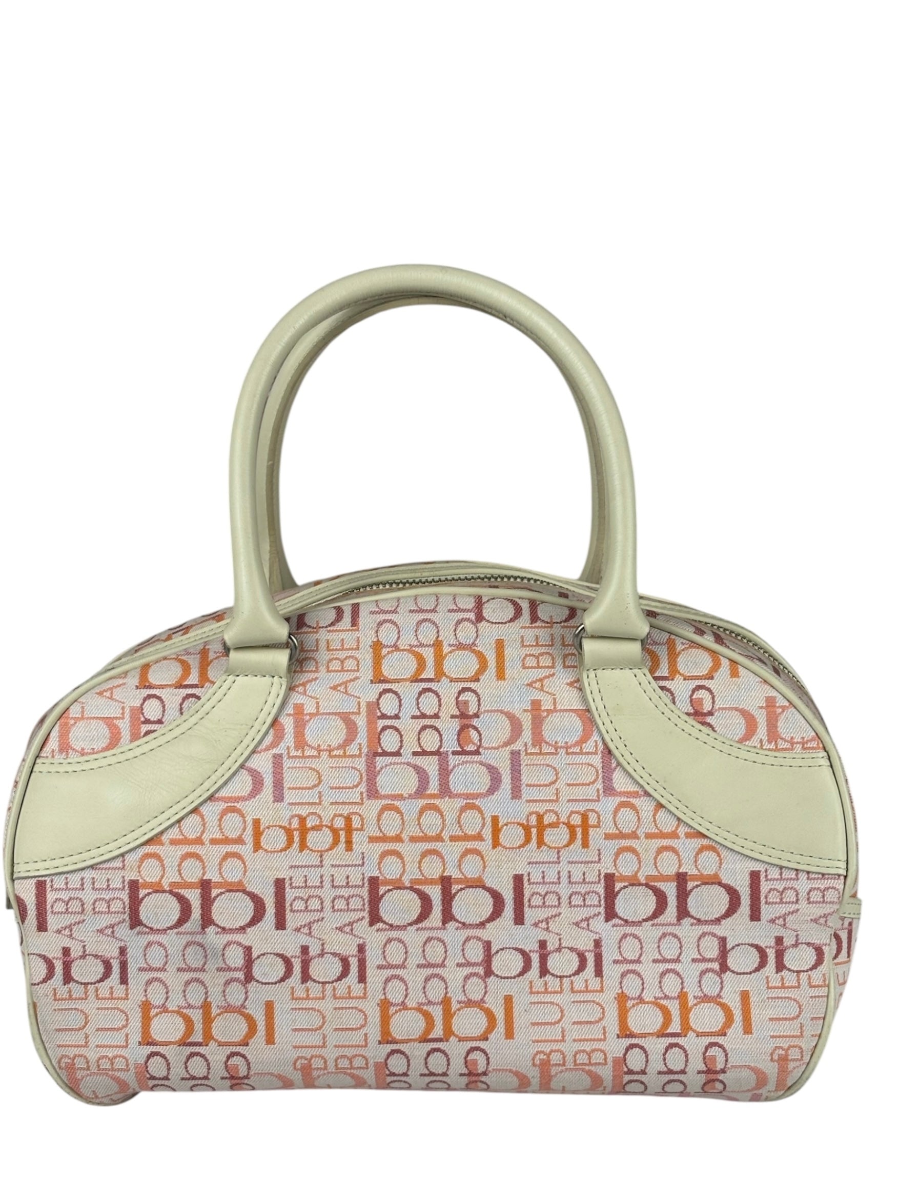 Burberry Blue Label Pink Multi Logo Bowler Bag