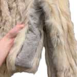Vintage Ivory/Brown Fox Fur Coat