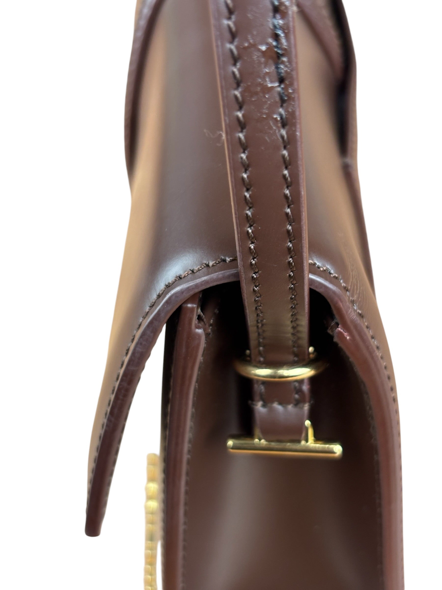 Jacquemus Dark Brown Leather Le Bambino Shoulder Bag