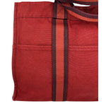 Hermes Vintage Red Denim Fourre-Tout Tote