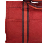 Hermes Vintage Red Denim Fourre-Tout Tote