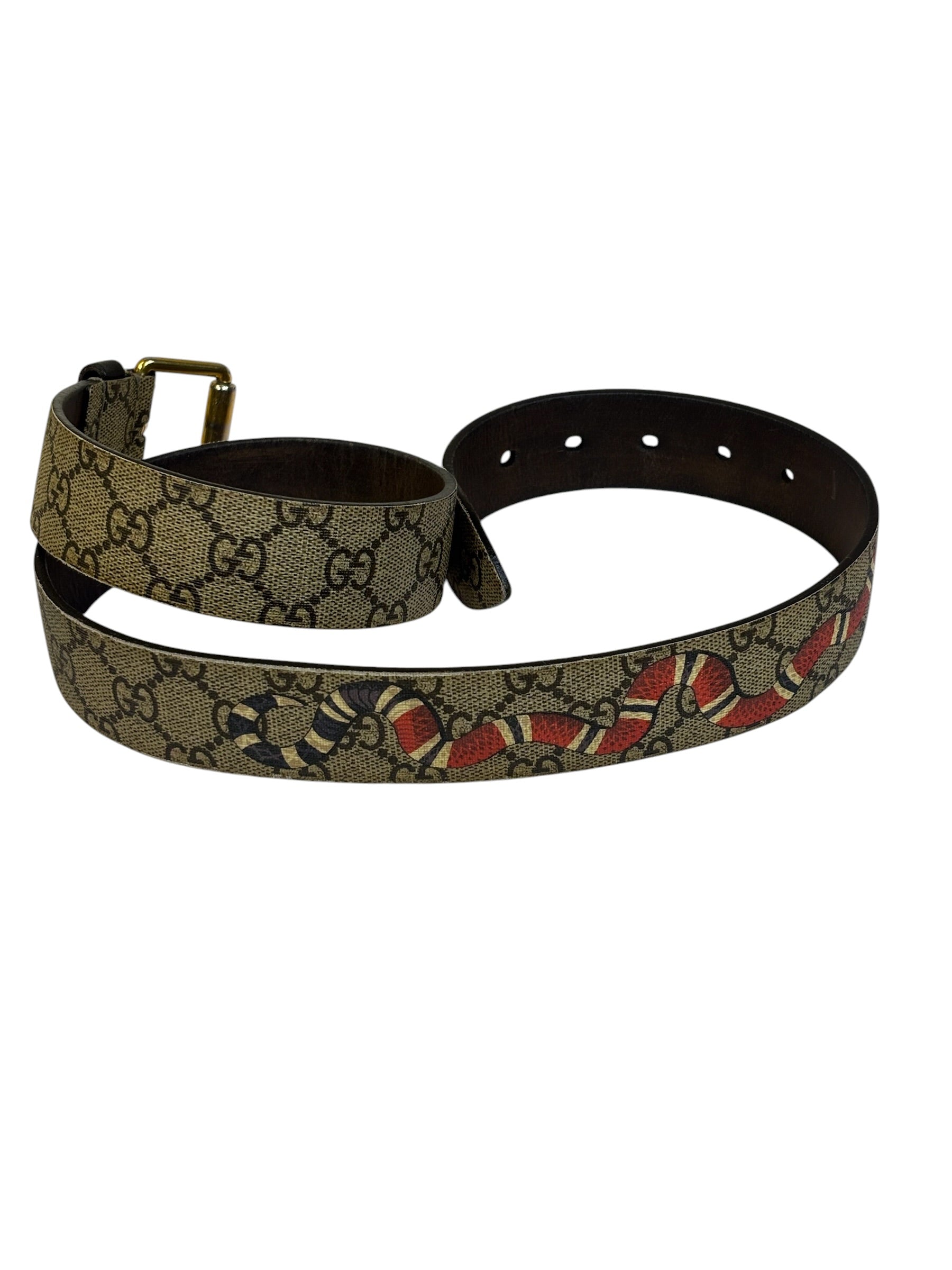 Gucci Beige GG Kingsnake Belt
