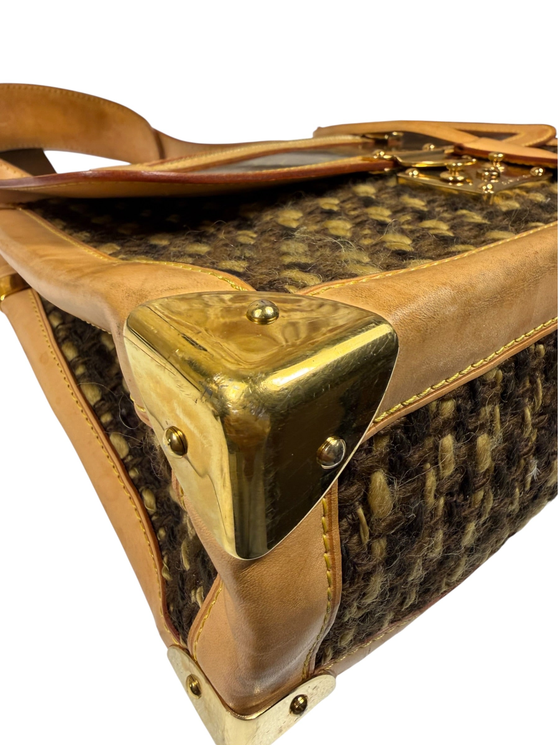 Louis Vuitton Brown Monogram Ambre Tweedy Zip GM