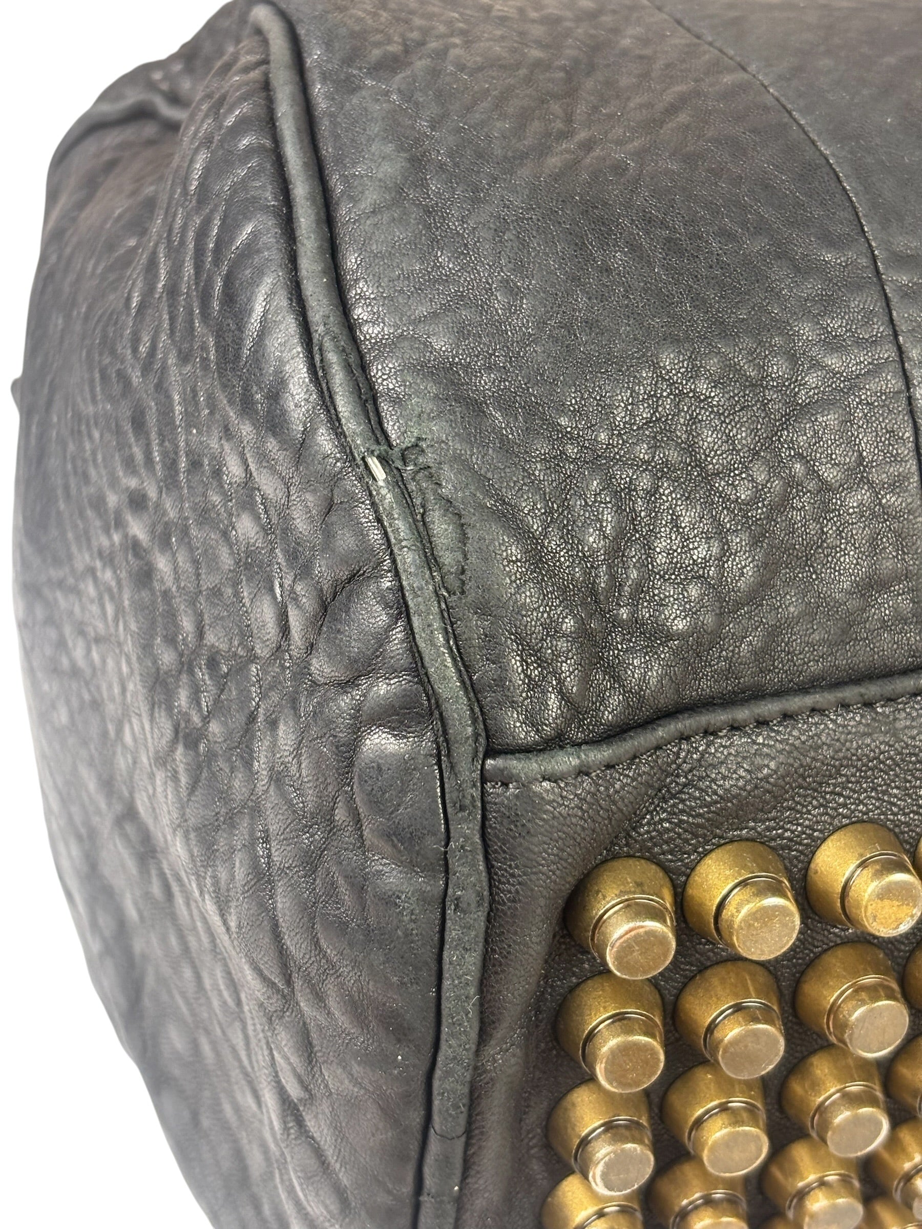 Alexander Wang Black Pebbled Leather Rocco Satchel