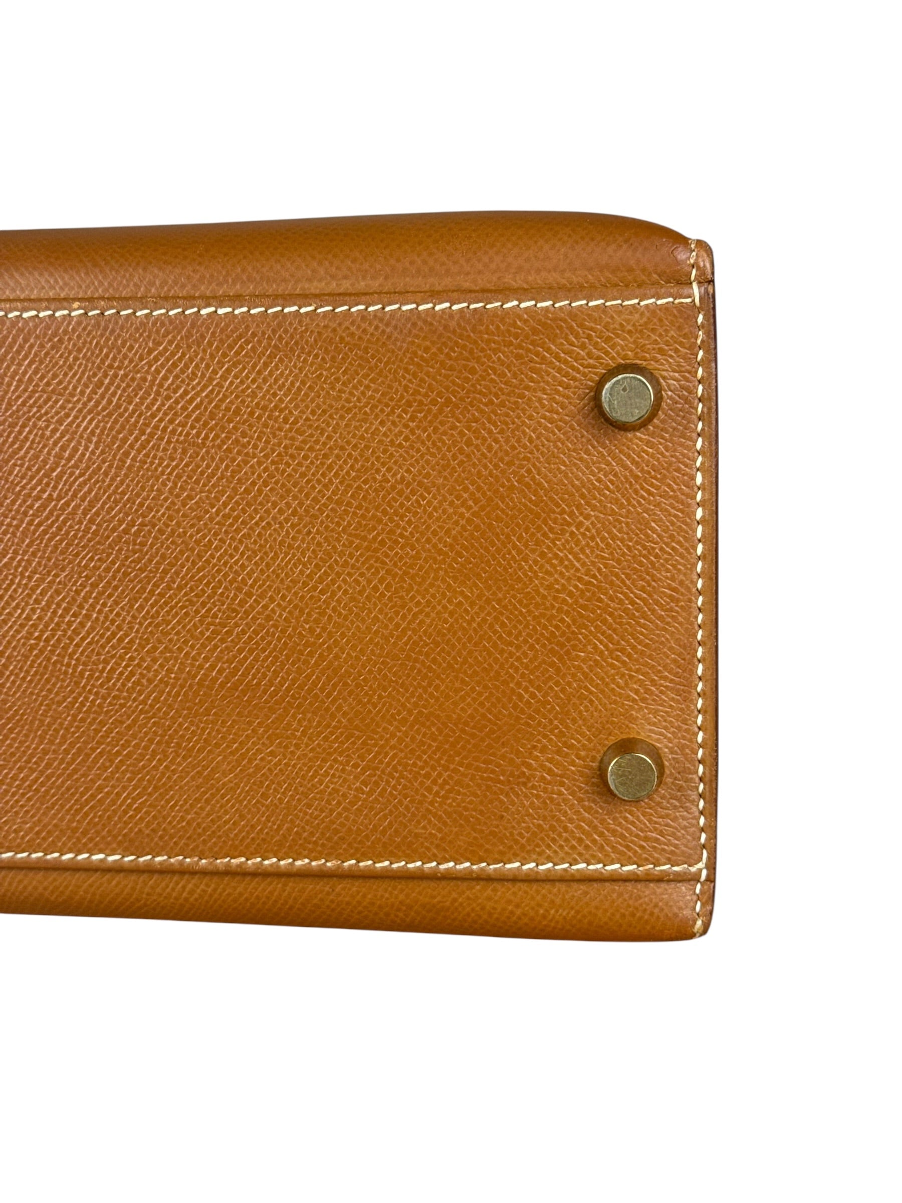 Hermes Kelly 32 Sellier Epsom Gold Handbag 1995