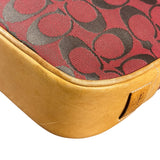 Coach Multicolor Leather Trim Signature Canvas Shoulder Bag