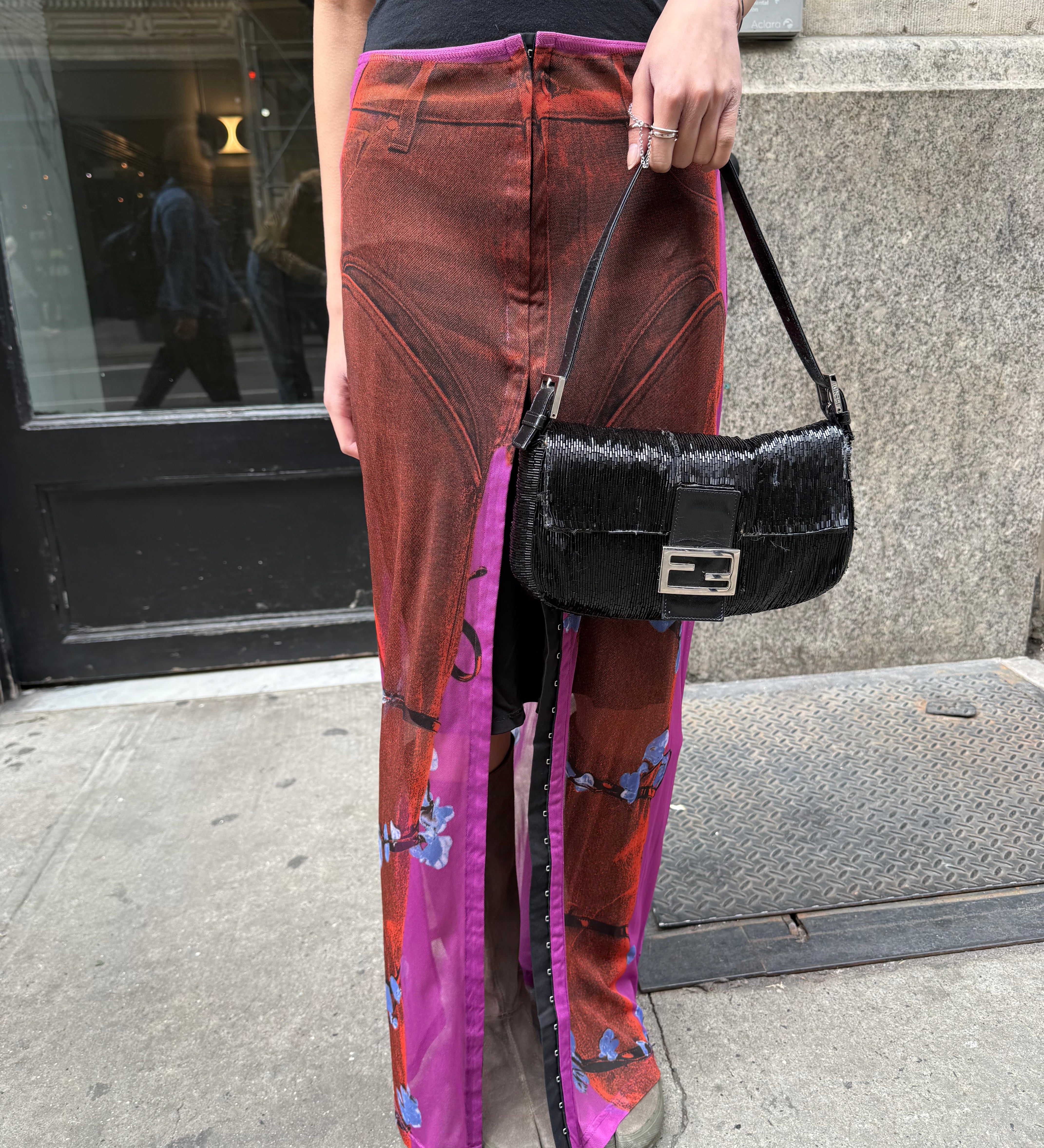 Jean Paul Gaultier x Y Project Printed Mesh Skirt