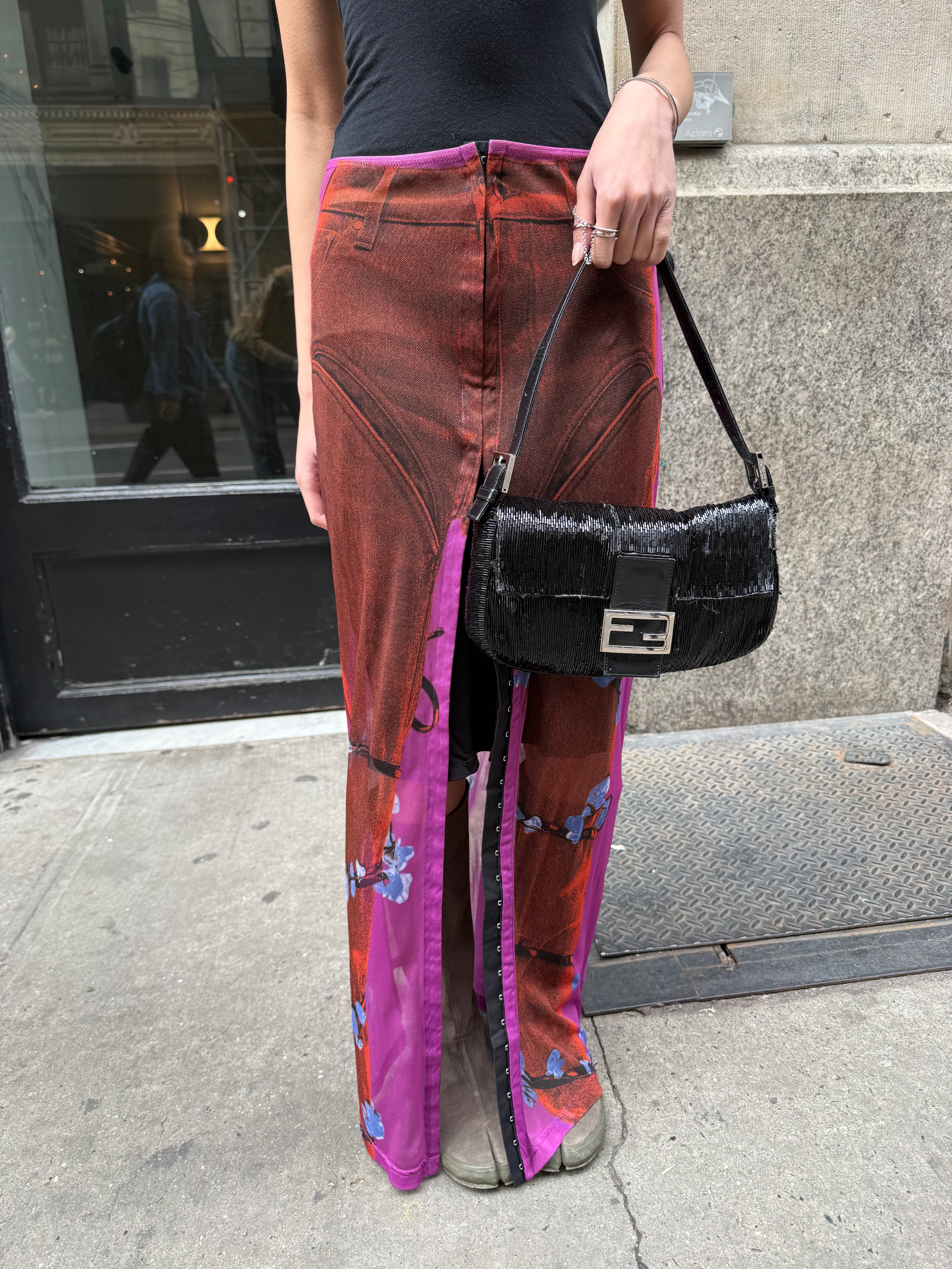 Jean Paul Gaultier x Y Project Printed Mesh Skirt