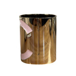 Chanel Pink/Gold Resin CC Wide Cuff