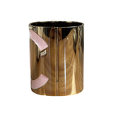 Chanel Pink/Gold Resin CC Wide Cuff