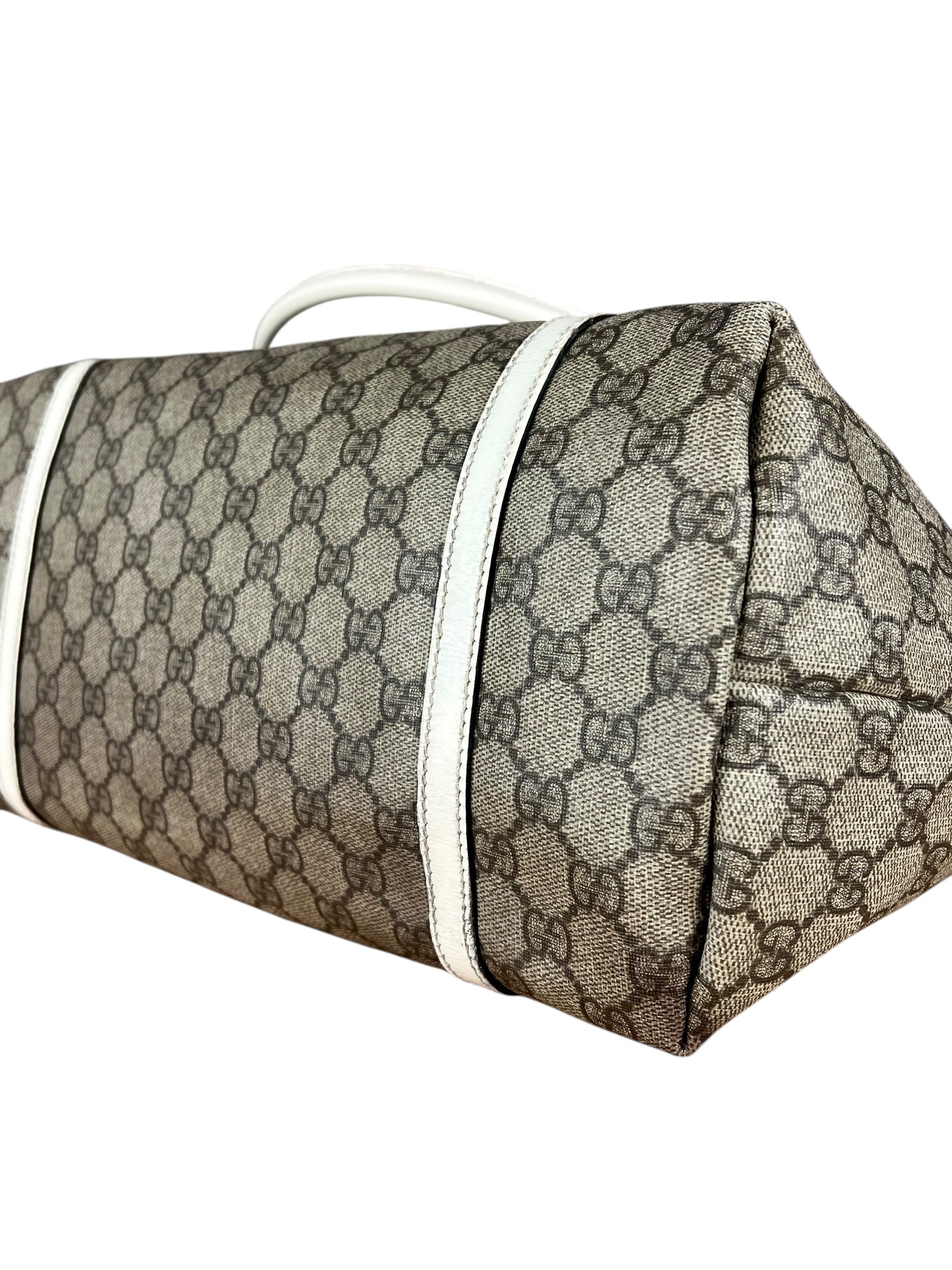 Gucci GG Joy Coated Canvas Tote Bag White/Beige