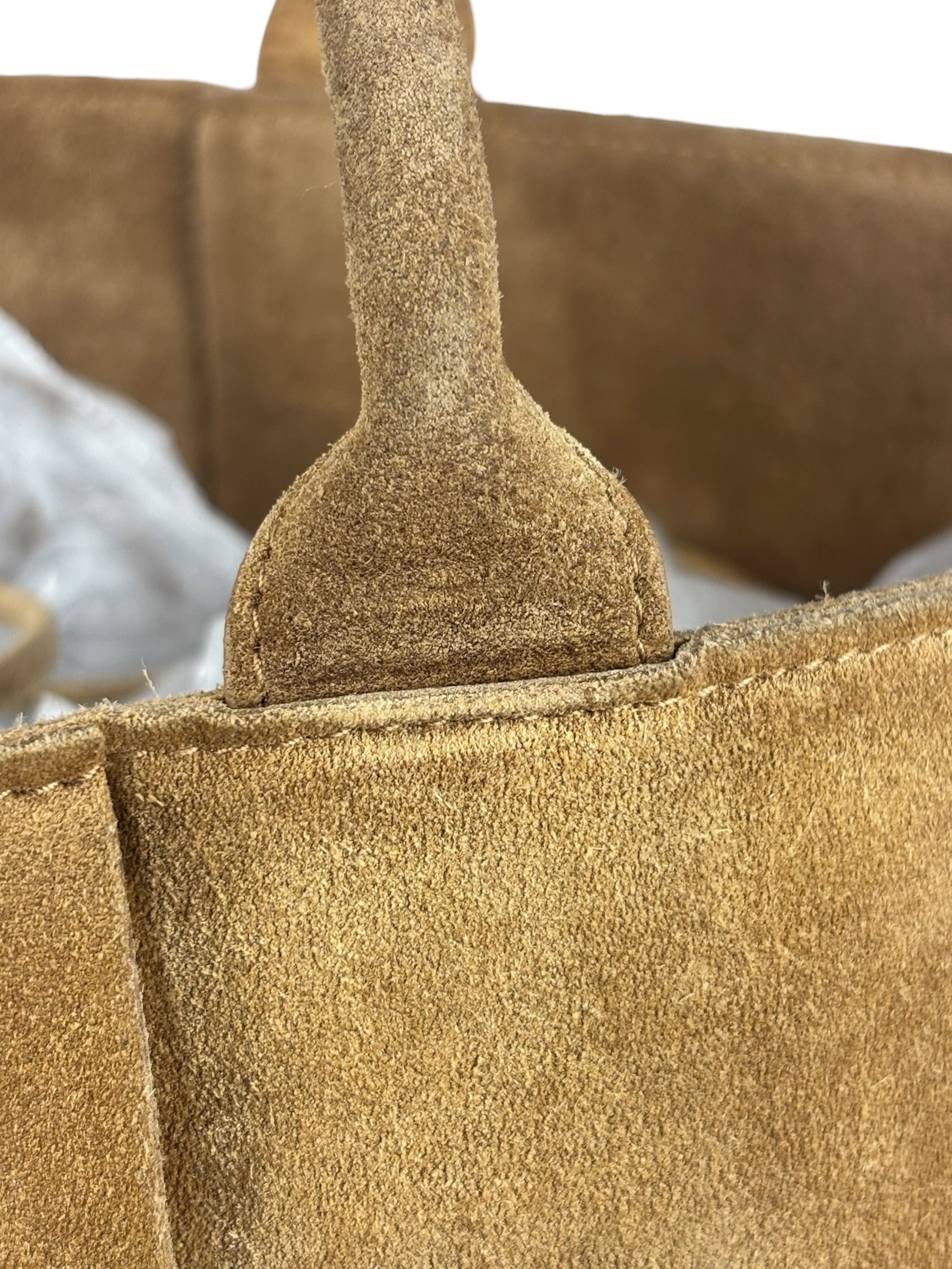 Bottega Veneta Brown Suede Maxi Intrecciato Arco Tote
