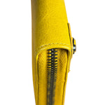 Balenciaga Yellow Leather Moto Zip Wallet