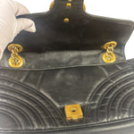 Gucci GG Black Marmont Leather Medium Shoulder Bag
