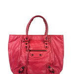 Balenciaga Red Leather Le City Tote