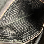 Prada Shoulder Bag Green Canvas Strap