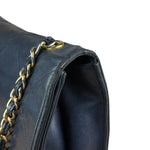 Chanel Black Diamond Stitch Flap CC Bag 1988