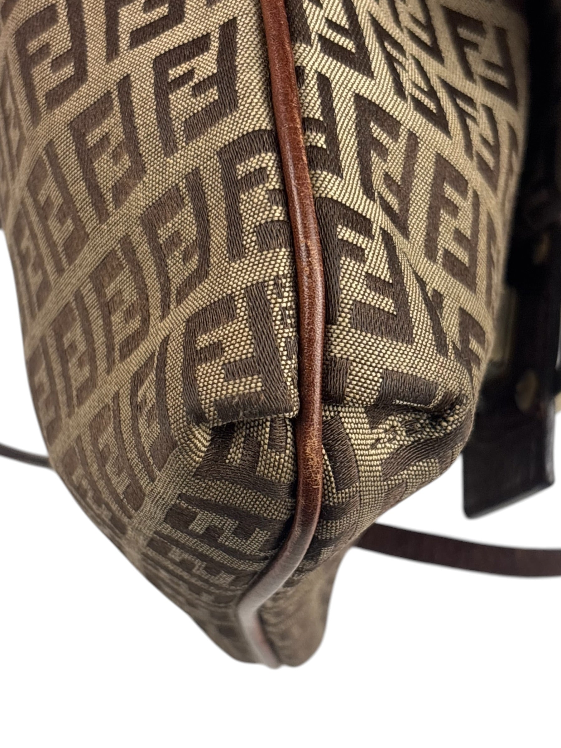 Fendi Canvas Monogram Zucchino Shoulder bag