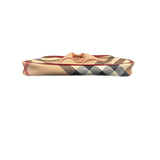 Burberry Red Patent Leather Trim Super Nova Check Pochette