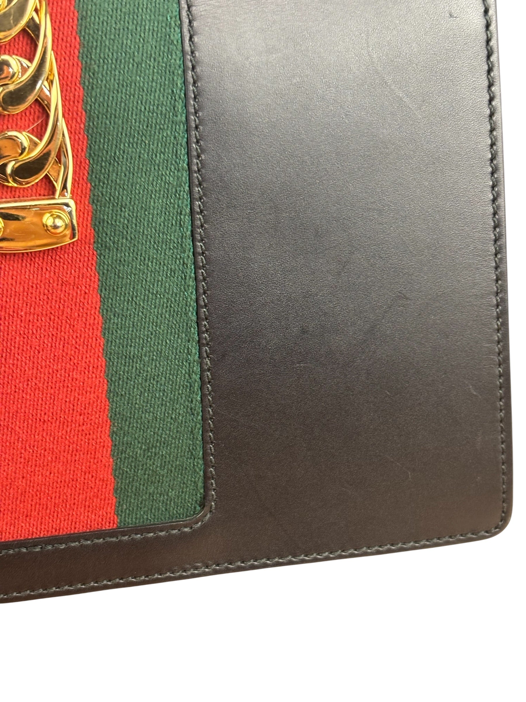 Gucci Black Leather Sylvie Small Hand/Shoulder Bag