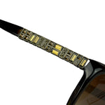 Chanel Brown 5309-B-A Crystal Baguette Bijou Cat-Eye Sunglasses