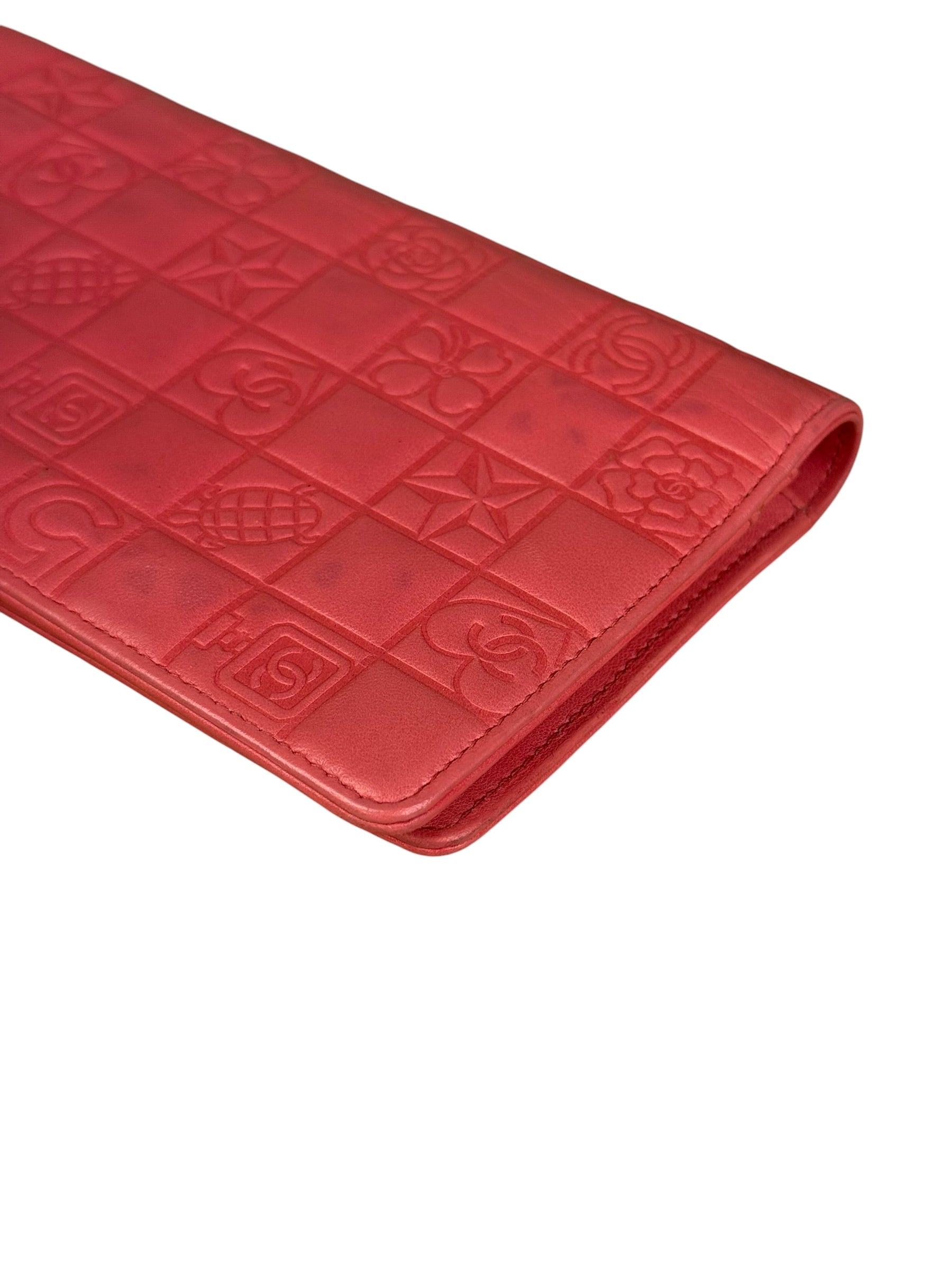 Chanel Pink Quilted Leather Lucky Symbols Long Wallet 2004