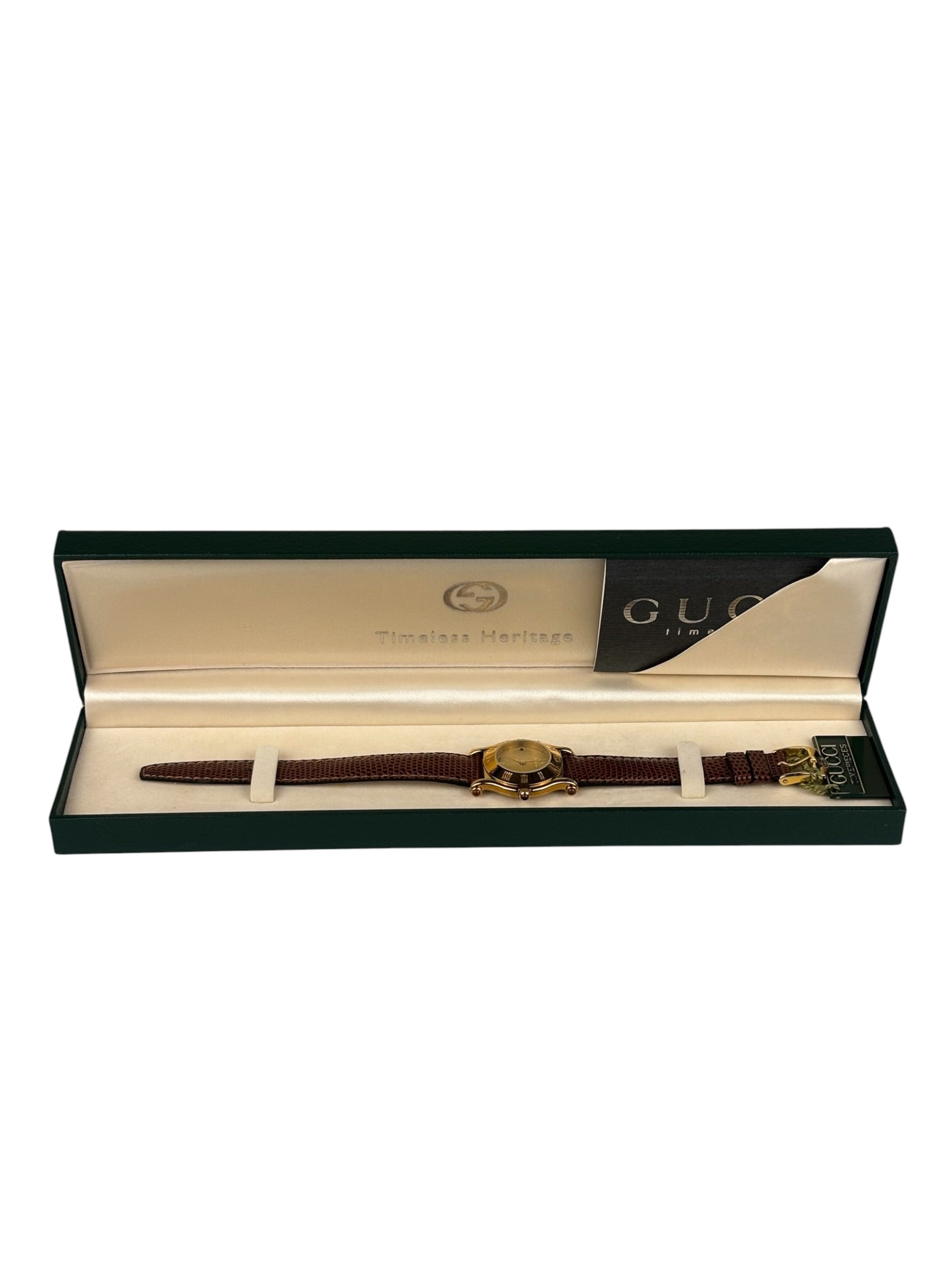 Gucci Vintage Brown/Gold Plated Watch